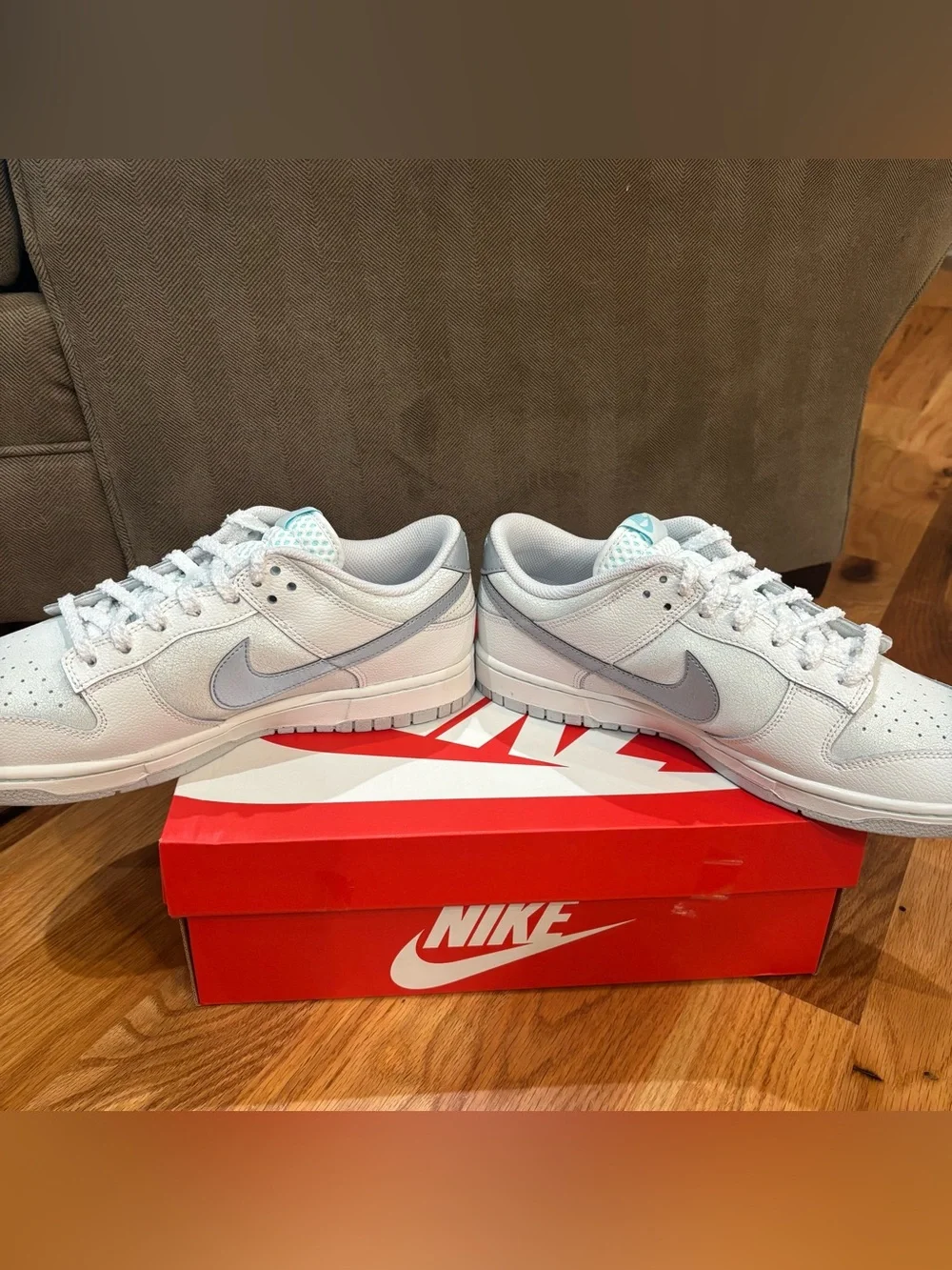 NIB Nike Dunk Low SE Winter Storm Men's White Sports Sneaker HQ3619-121 Size 11
